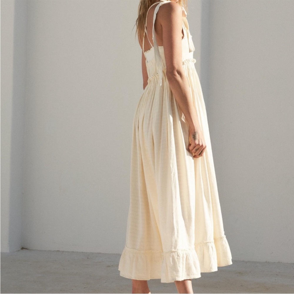 Free People Boho Suspender Jumper Overall Skirt/ Dress S - Picture 10 of 16
